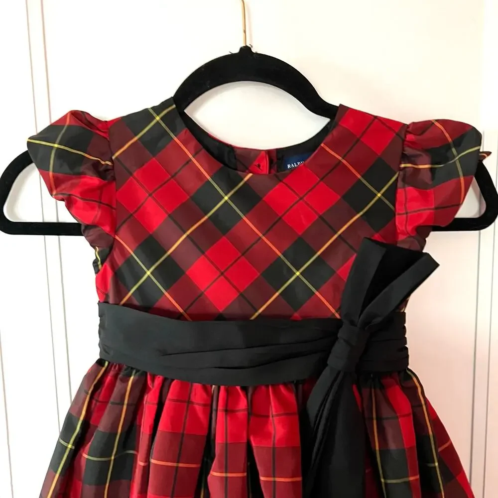 Ralph Lauren Red Tartan Party Dress SZ 6